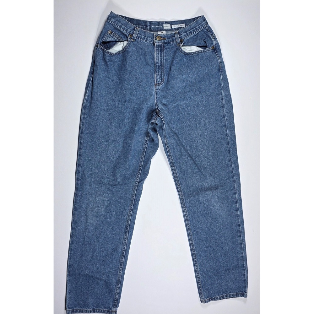 Liz Claiborne Classic Fit Jeans Womens 10R Medium Wash Blue High Rise Straight
